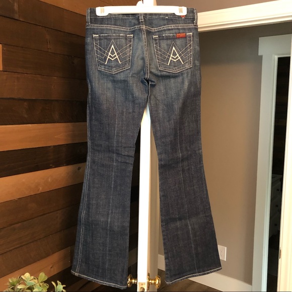 7 For All Mankind A Pocket Bootcut Flare Leg Jeans - Picture 4 of 5